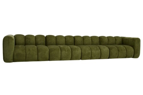 Sofa modułowa Marbella pięcioosobowa z eleganckimi przeszyciami - tkanina Aragon - widok główny