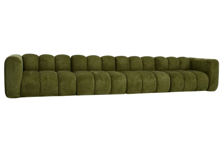 Sofa modułowa Marbella pięcioosobowa z eleganckimi przeszyciami - tkanina Aragon - widok główny