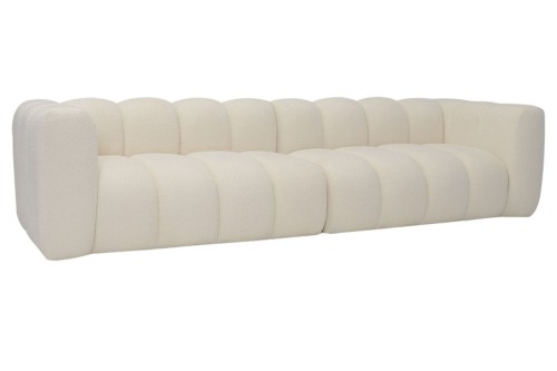 Sofa modułowa Marbella trzyosobowa z eleganckimi przeszyciami - tkanina Suprise Me - widok główny