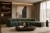 Sofa modułowa Marbella Open półokrągła z eleganckimi przeszyciami - tkanina Milky - Aranżacja