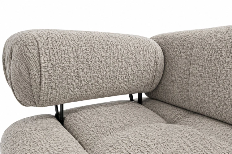 Sofa modułowa Korfu czteroosobowa z z regulowanym podłokietnikiem - tkanina Abriamo - zbliżenie na oparcie