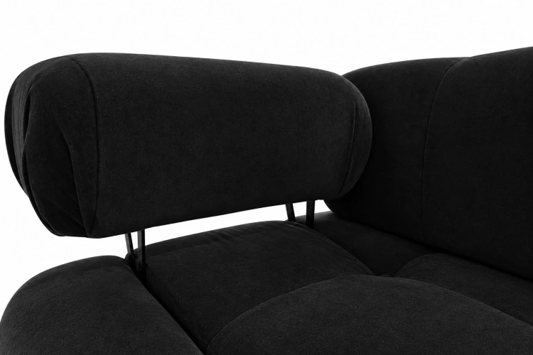 Sofa modułowa Korfu pięcioosobowa z regulowanymi podłokietnikami - tkanina Bluvel - zbliżenie na podłokietnik