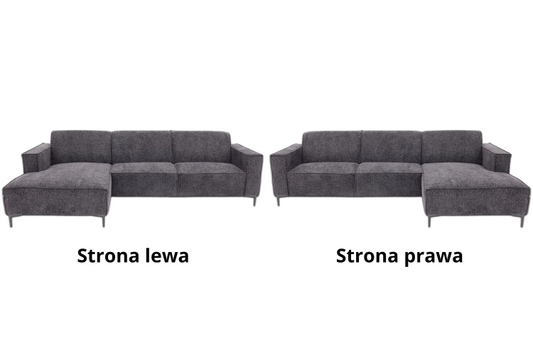 Narożnik Rowan LUX na wysokich metalowych nóżkach - Wybór strony Prawa/Lewa