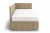Łóżko tapicerowane narożne z pojemnikiem na pościel i stelażem otwieranym od boku Marcel 100 x 200 cm - tkanina Royal Velvet 03 - widok od frontu