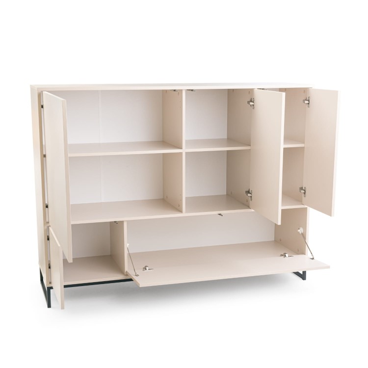 Komoda MALMO 160 cm - Beż piaskowy Otwarta