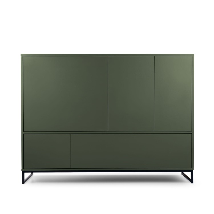 Komoda MONO 160 cm - Butelkowa zieleń Front