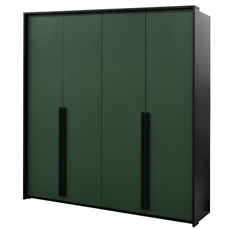 Szafa czterodrzwiowa Mono 210 cm Butelkowa zieleń - widok główny