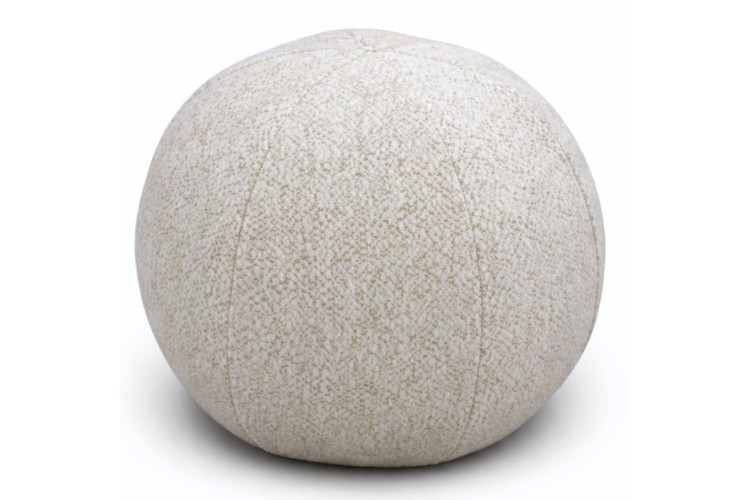 Poduszka dekoracyjna okrągła w kształcie kuli Puffi 30 cm - białe tło
