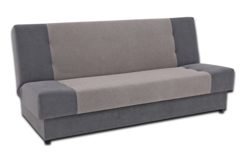 Rozkładana wersalka Bristol 195 cm z pojemnikiem na pościel szara - widok główny