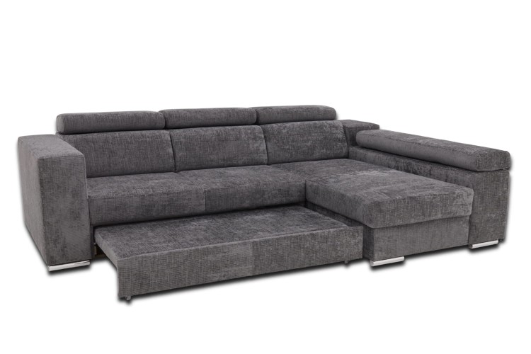 Narożnik Denver z funkcją spania i pojemnikiem na pościel - Wysunięty wózek