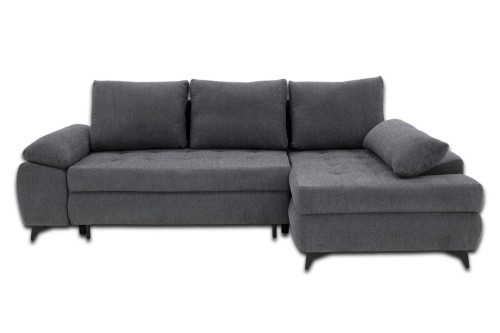 Narożnik Willy L Grafitowy - widok od frontu