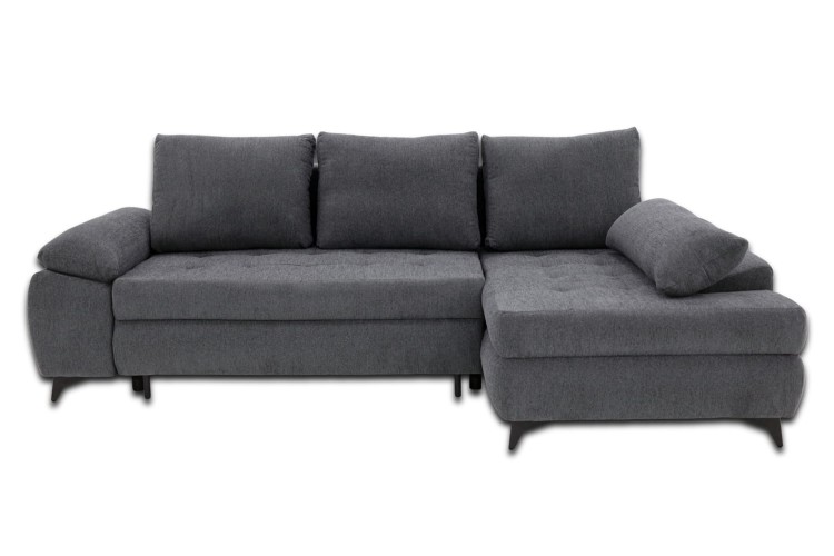 Narożnik Willy L Grafitowy - widok od frontu