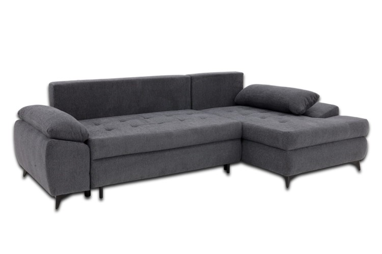 Narożnik Willy L Grafitowy - bez poduszek - widok główny