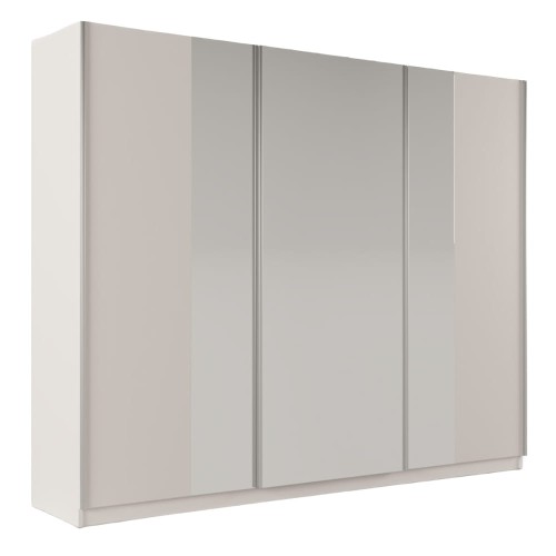 Szafa przesuwna TORINO 250 cm z lustrem - Beż piaskowy - widok główny