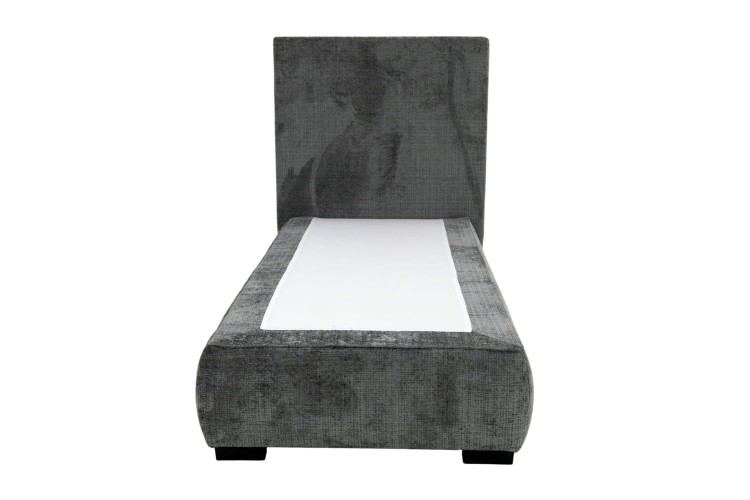 Łóżko tapicerowane jednoosobowe 90x200 Simple - tkanina Cremona - widok od frontu