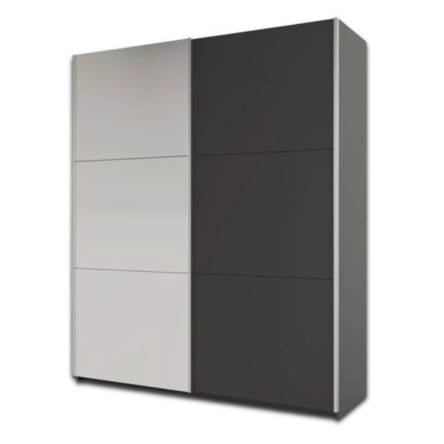 Szafa przesuwna MARCO 200 cm z lustrem - Grafit