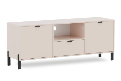 Szafka RTV SMART 161 cm z szufladą na nóżkach - Beż piaskowy - Widok główny