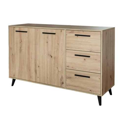 Komoda dwudrzwiowa BONO 140 cm na nóżkach z szufladami - widok główny