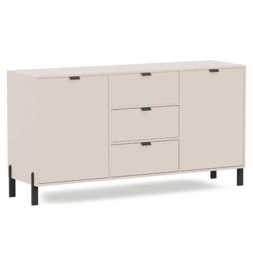 Komoda dwudrzwiowa SMART 160 cm z szufladami - Beż piaskowy - widok główny