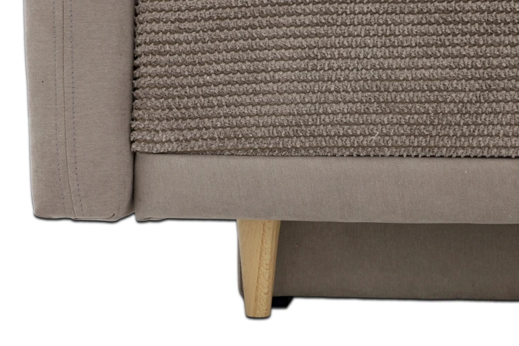 Sofa Merino z funkcją spania i pojemnikiem na pościel - widok na detal nóżki