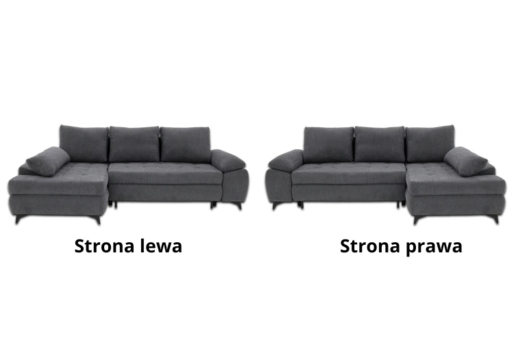 Narożnik Willy L Grafitowy - strona Prawa/Lewa