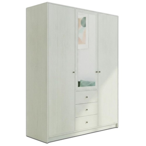 Szafa trzydrzwiowa MONA LUX 149 cm z lustrem i szufladami - Eucalyptus - widok główny