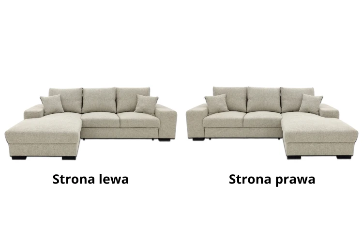 Narożnik Yola Smart z funkcją spania - Strona Lewa/Prawa nóżki - tkanina Noelle 30