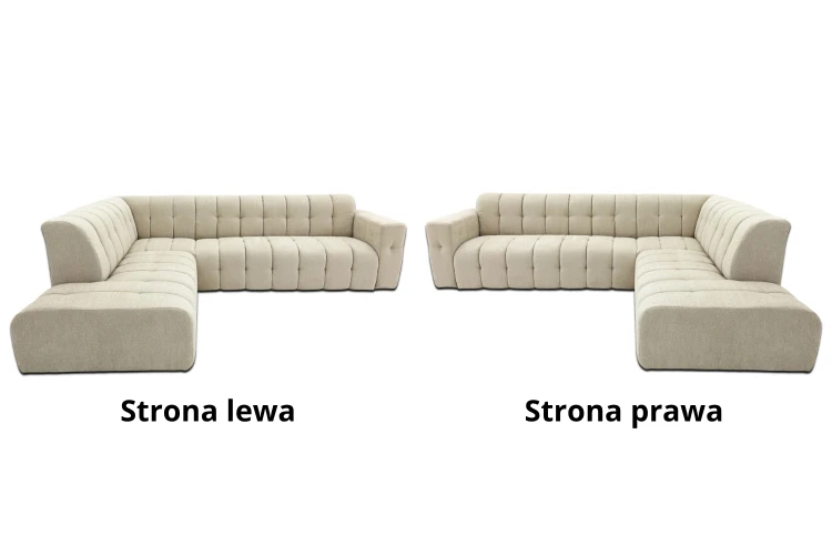 Narożnik Selda pikowany - tkanina Raven 24 - Wybór strony
