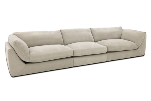 Sofa modułowa czteroosobowa Awinion z miękkim siedziskiem - tkanina Storm - widok główny