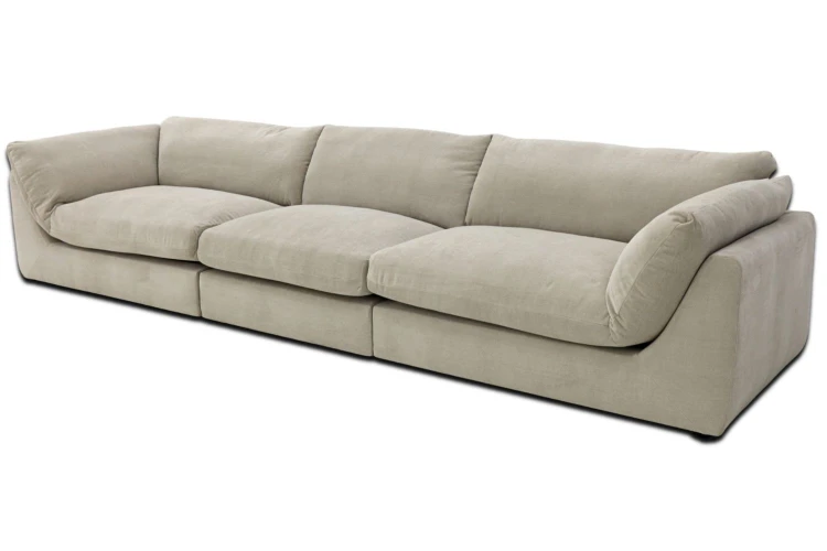 Sofa modułowa czteroosobowa Awinion z miękkim siedziskiem - tkanina Storm -  zbliżenie 2