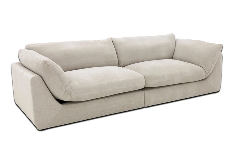 Sofa modułowa trzyosobowa Awinion z miękkim siedziskiem - tkanina Storm - Widok główny
