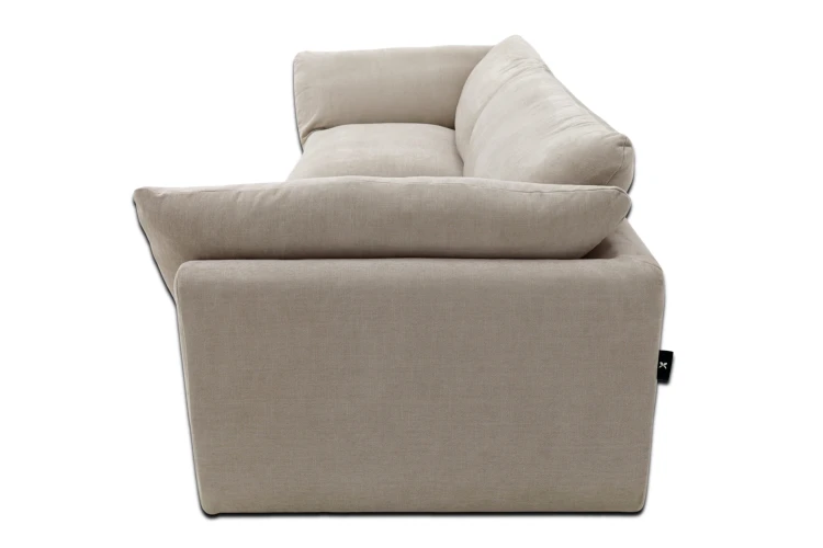 Sofa modułowa trzyosobowa Awinion z miękkim siedziskiem - tkanina Storm - widok z profilu