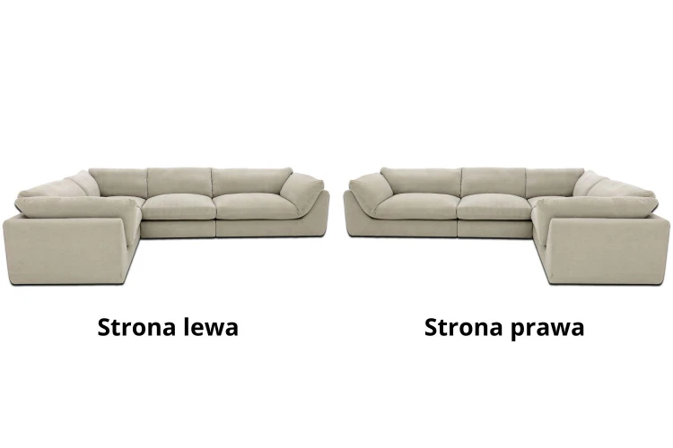 Narożnik modułowy Awinion L z miękkim siedziskiem - tkanina Storm - wybór strony Prawa/Lewa