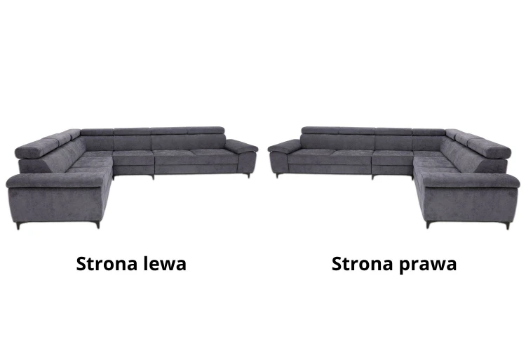 Narożnik Luton II z funkcją spania i pojemnikiem na pościel - tkanina Casa 25 -  wybór strony Prawa / Lewa