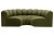 Sofa modułowa Marbella U półokrągła z eleganckimi przeszyciami - tkanina Aragon - widok główny