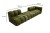 Sofa modułowa Marbella Art czteroosobowa z eleganckimi przeszyciami - tkanina Aragon - Wymiarówka