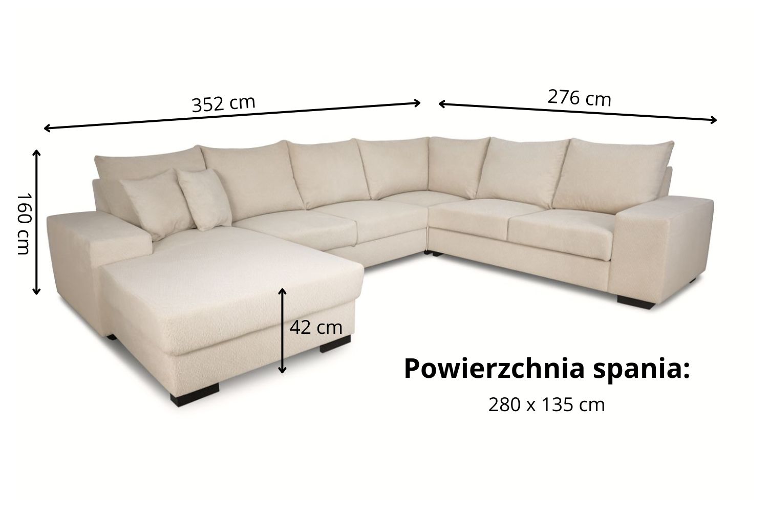 Amado U powierzchnia spania