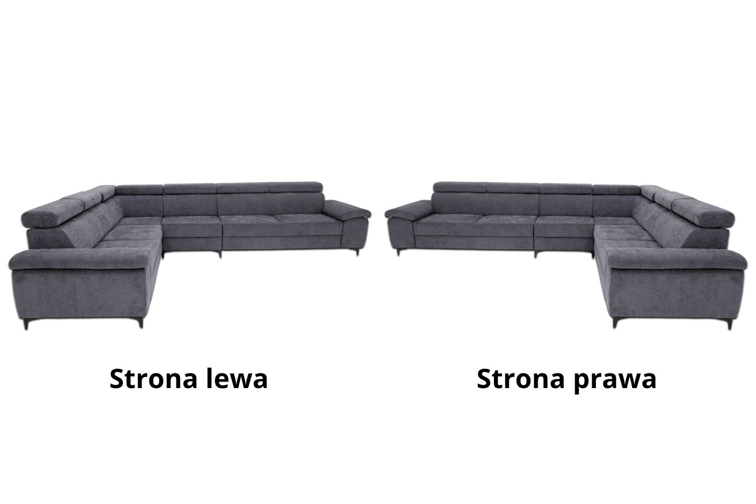 Narożnik Luton II z funkcją spania i pojemnikiem na pościel - tkanina Casa 25 -  wybór strony Prawa / Lewa