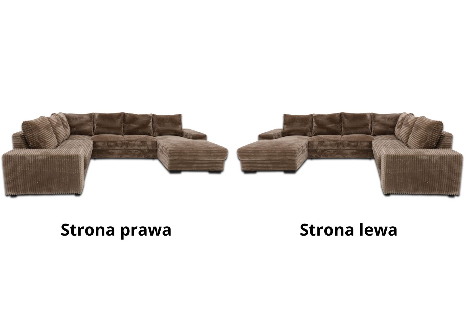 Narożnik Yola U z funkcją spania i pojemnikiem na pościel - Wybór strony Prawa/Lewa