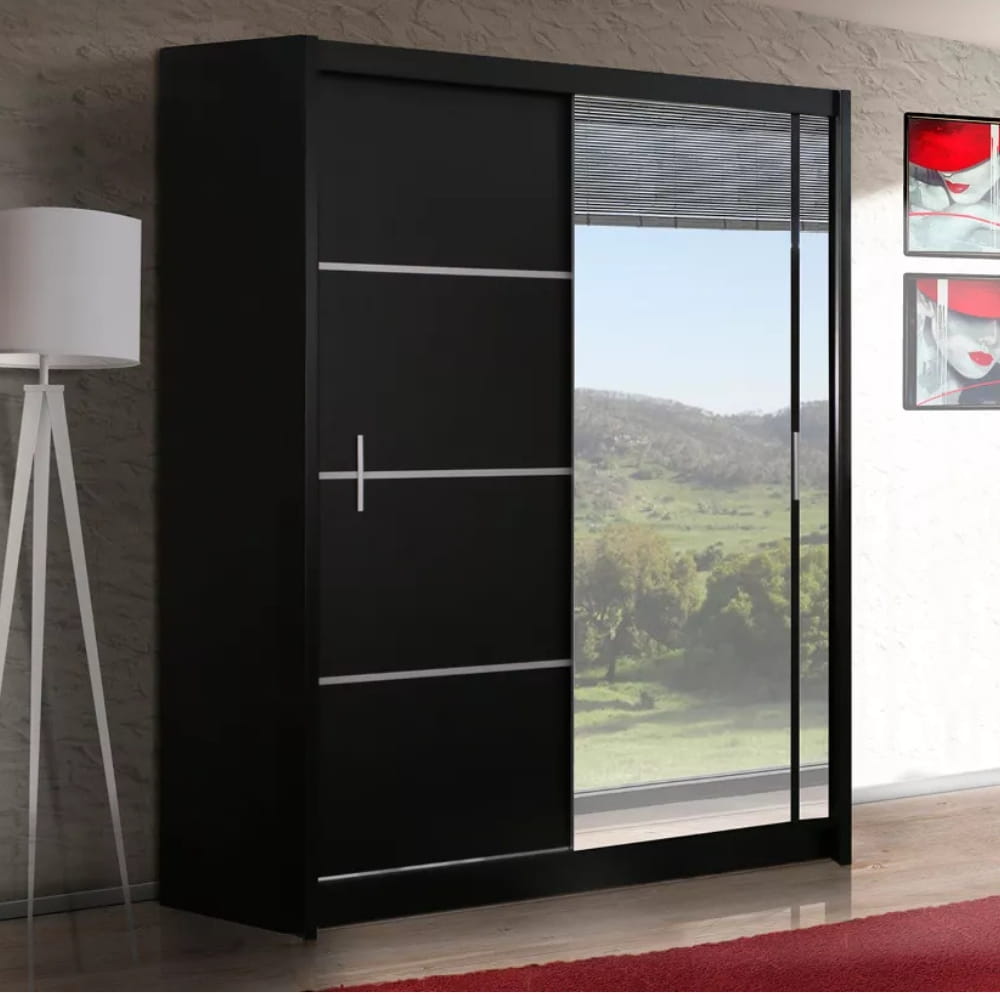 Szafa przesuwna FLEX 150 cm z lustrem - Aranżacja