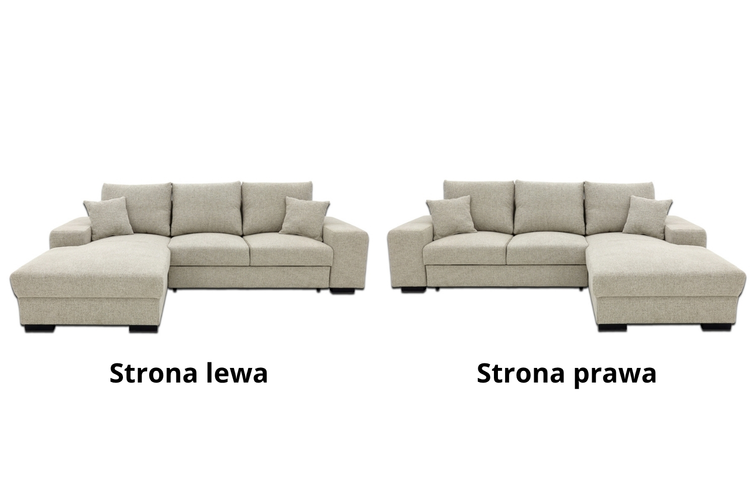 Narożnik Yola Smart z funkcją spania - Strona Lewa/Prawa nóżki - tkanina Noelle 30